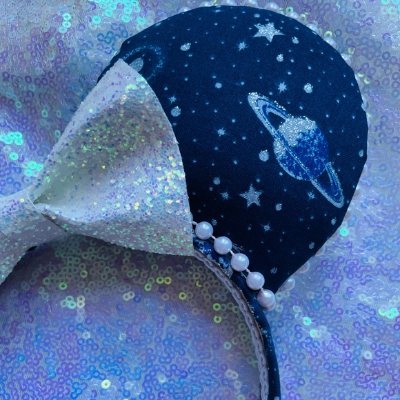 Space mountain inspired mouse ears, spaceship earth ears, Disney ears, - Picture 3 of 4
